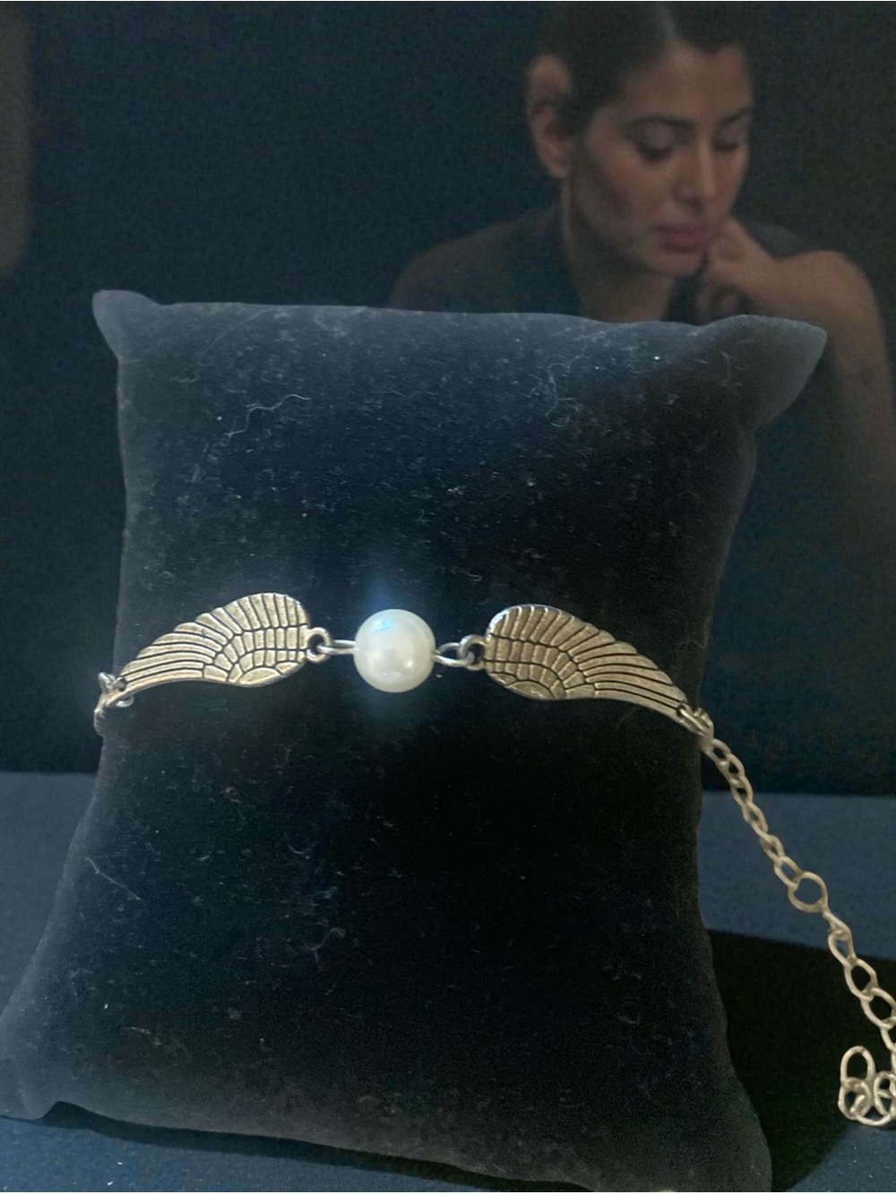 Delicate Gold Wing Pearl Bracelet - Women Jewelry